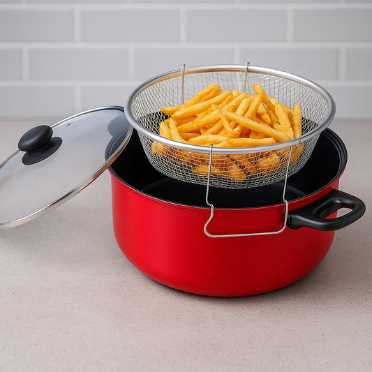 MasterFry® Olla Freidora Y Vaporera Antiadherente