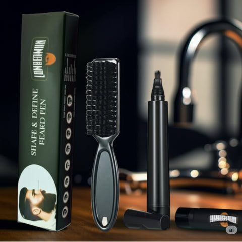 BarbaPro® Bolígrafo Para Barba Y Cejas Con Cepillo (PAGA 1 RECIBES 2)